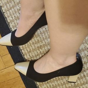 Sexy Escada block heel pumps.